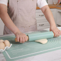 Silicone Pastry Mat Non Stick-Large Rolling Dough with Measurements-Non Slip Pizza,Fondant,Pie,Cake Baking Mat
