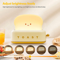 KAUKKO Toast Bread Night Light ,Soft LED Toast Lamp with Rechargeable and Timer,Portable Bedroom Bedside Bed,Table Lamps Graduation Gifts，CN02-yellow