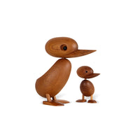 KAUKKO Duck Wooden Puppet Creative Gift Duck mama  Cute Home Decorations for Bedroom Living room