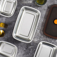 Stainless Steel Lunch Box Food Container Storage Set 4 In 1.