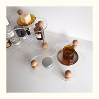 KAUKKO Acrylic Aromatherapy Tray,Clear Irregular Shape Desktop Storage, Home Decoration Ornaments,Single layer