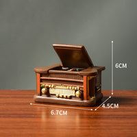 KAUKKO 6 pcs Creative Antique Resin Ornaments, Home Mini Vintage Models, Table top Decorations Collectible Gifts.(V02)