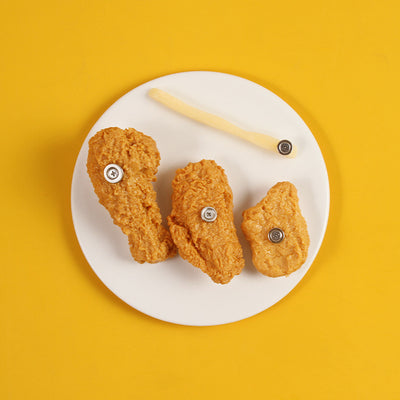Refrigerator Magnets Food Theme, Tasty Fried Chicken Wings Chicken Nuggets Fries, 4er-Set