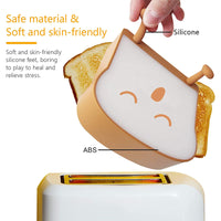 KAUKKO Toast Bread Night Light ,Soft LED Toast Lamp with Rechargeable and Timer,Portable Bedroom Bedside Bed,Table Lamps Graduation Gifts，CN01-2