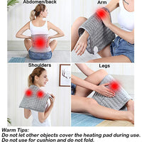 KAUKKO Electric Heating Pads Hot Heated Pad for Back Pain Muscle Pain Relieve Heat Therapy Option - Auto Shut Off Function