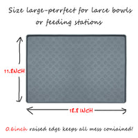 Non-slip food mats for dogs and cats - silicone mat, water-repellent / impermeable with higher edges, 2 sizes