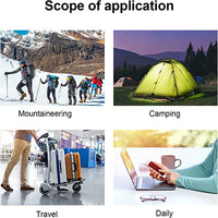 KAUKKO Solar Power Bank 36800MAh Fast Charging Solar Charger with 3 USB Output Ports External Battery Pack with 2 LEDs for Outdoor Camping(Orange)