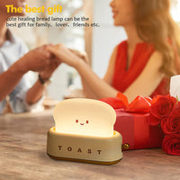 KAUKKO Toast Bread Night Light ,Soft LED Toast Lamp with Rechargeable and Timer,Portable Bedroom Bedside Bed,Table Lamps Graduation Gifts，CN02-yellow