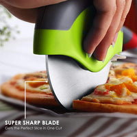 Pizza Cutter Wheel - 9-inch Super Sharp and Easy To Clean Slicer, Kitchen Gadget with Protective Blade Guard