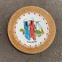 Round Placemats Round Braided Rattan Placemats