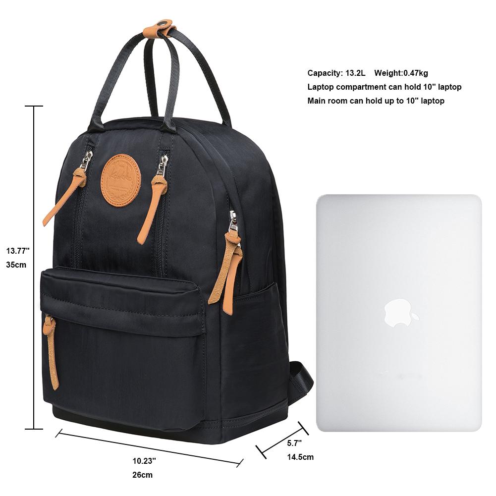 KAUKKO Backpack for daily use,  KS06 ( Black / 13.2L ) - kaukko
