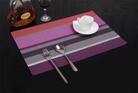 Non-Slip PVC Placemats Environmentally Friendly Washable Placemat（random 4Pcs）