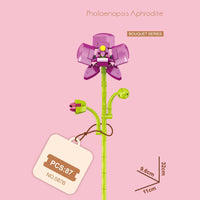 KAUKKO Flower Bouquet Building Kit, Flower Building Blocks, Artificial Flowers Building Toys Creative Project for Adults Botanical Collection（FB01-B）