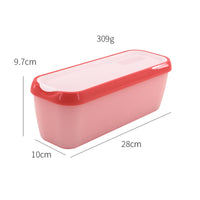 KAUKKO Long Scoop Reusable Ice Cream Containers with Lids (2-Pack) - Ice Cream Container for Home Made Ice Cream Storage, Soup & Food Storage Pink