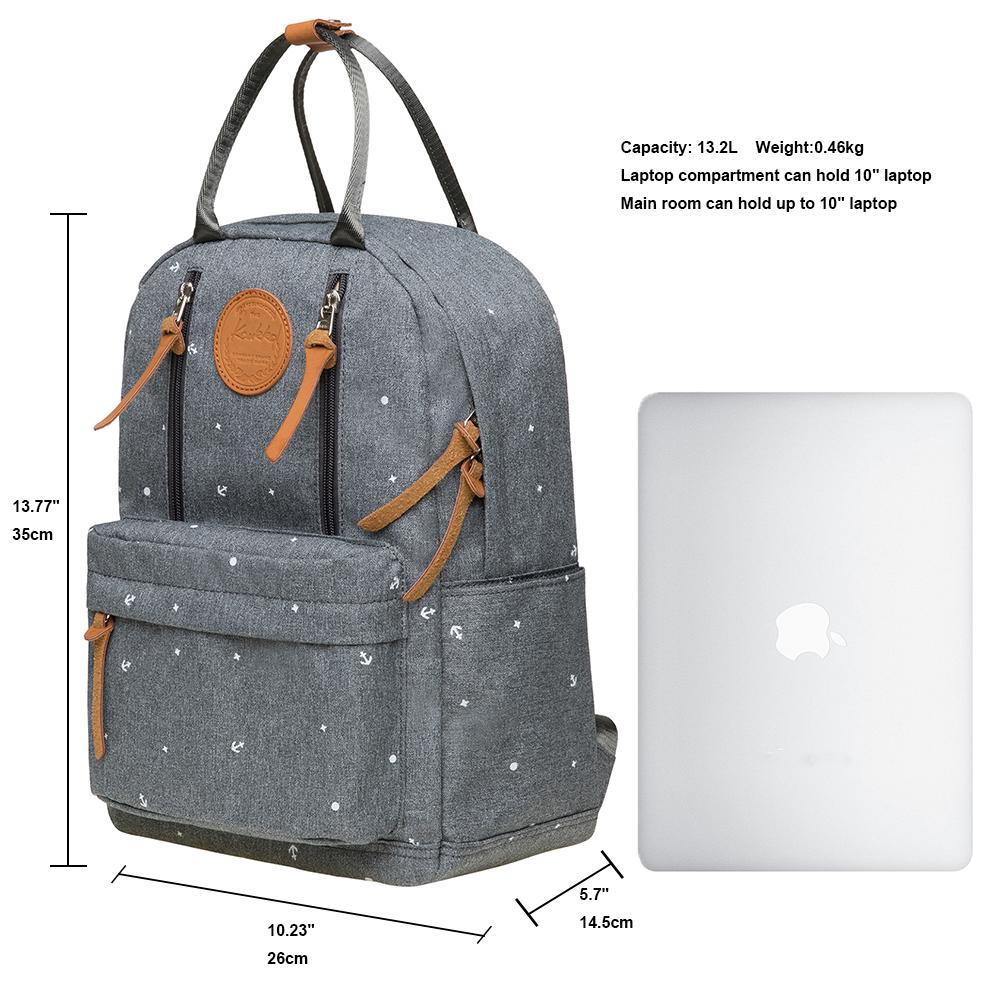 KAUKKO Backpack for daily use,  KS06-2 ( Grey / 13.2L ) - kaukko