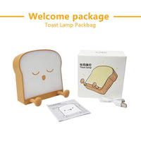 KAUKKO Toast Bread Night Light ,Soft LED Toast Lamp with Rechargeable and Timer,Portable Bedroom Bedside Bed,Table Lamps Graduation Gifts，CN01-2