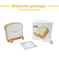 KAUKKO Toast Bread Night Light ,Soft LED Toast Lamp with Rechargeable and Timer,Portable Bedroom Bedside Bed,Table Lamps Graduation Gifts，CN01-1