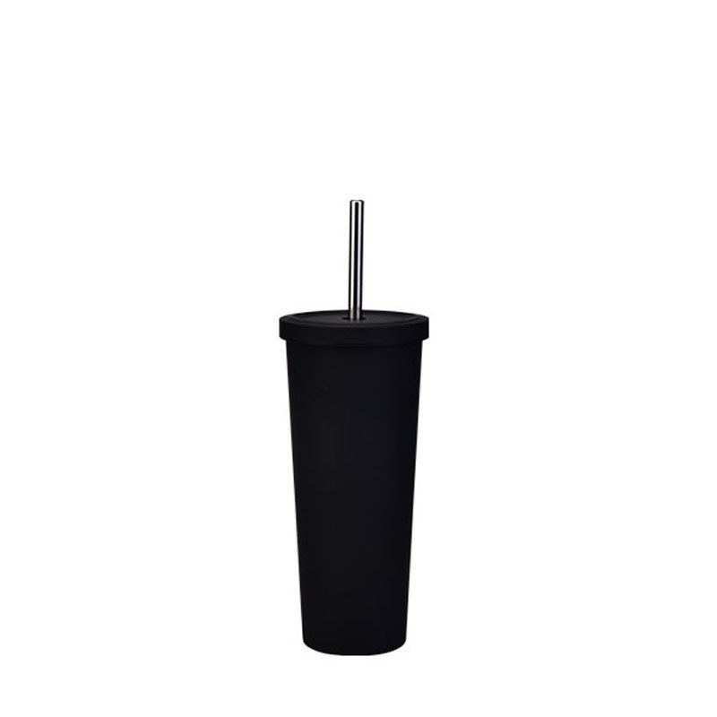 LÅNESPELARE Insulated tumbler w lid and straw, black - IKEA