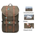 KAUKKO Backpack for city trips, EP5-11 ( Army Green / 19.7L ) - kaukko
