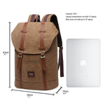 KAUKKO Backpack for city trips, EP6-3 ( Brown / 18.1L ) - kaukko