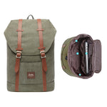 KAUKKO Backpack for city trips, EP6-3 ( Green / 18.1L ) - kaukko