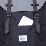 KAUKKO Backpack for city trips, EP6-4 ( Black Grey/ 18.1L ) - kaukko