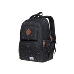 KAUKKO Backpack for School, K8008-1 ( Black / 18.9L ) - kaukko
