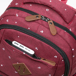 KAUKKO Backpack for School, K8008-1 ( Red / 18.9L ) - kaukko
