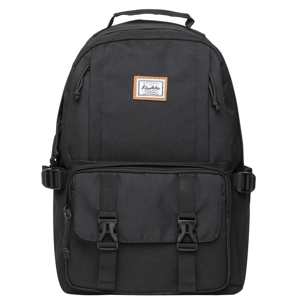 KAUKKO Backpack for School, KS21 ( Black-2 / 18.4L ) - kaukko