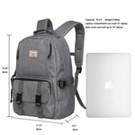 KAUKKO Backpack for School, KS21 ( Grey-2 / 18.4L ) - kaukko