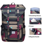 KAUKKO backpack women men casual backpack with 12 inch laptop compartment for hiking trips 25 * 14 * 40 cm, 14 L camo - kaukko