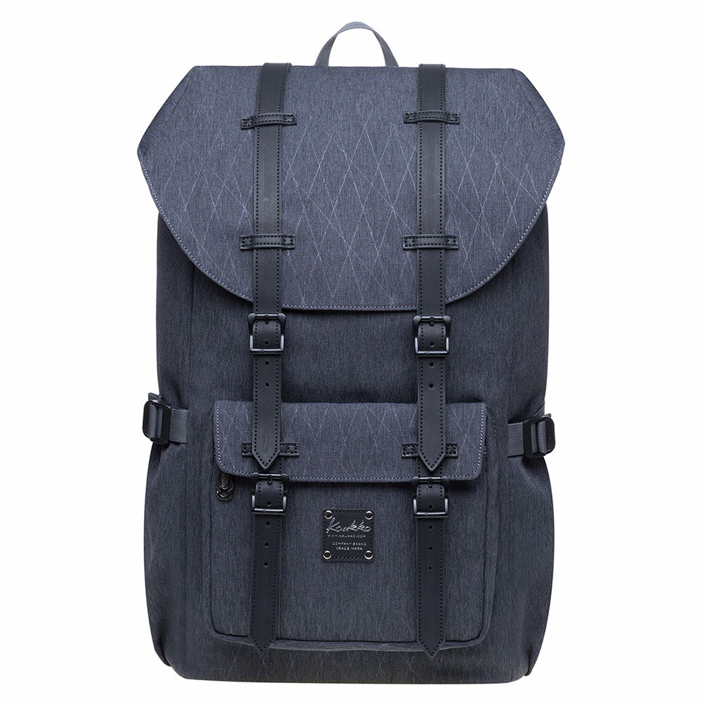 KAUKKO backpack women men daypack with laptop compartment for 14 inch notebook for leisure job university travel hiking, 21L (grey EP5-18) - kaukko