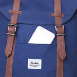 KAUKKO Backpack Women Men Vintage Travel Backpack, EP6-2 ( Blue / 18.3L ) - kaukko