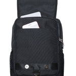 KAUKKO Canvas Crossbody Sling Bag Backpack for Cycling, Hiking, Camping, and Commuting, FD252-1 ( Black ) - kaukko