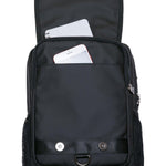 KAUKKO Canvas Crossbody Sling Bag Backpack for Cycling, Hiking, Camping, and Commuting, FD252-2 ( Black ) - kaukko
