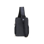 KAUKKO Canvas Crossbody Sling Bag Backpack for Cycling, Hiking, Camping, and Commuting, FD252-3 ( Black ) - kaukko
