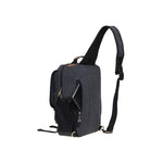 KAUKKO Canvas Crossbody Sling Bag Backpack for Cycling, Hiking, Camping, and Commuting, FD252-3 ( Black ) - kaukko