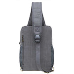 KAUKKO Canvas Crossbody Sling Bag Backpack for Cycling, Hiking, Camping, and Commuting, FD252-3 ( Grey ) - kaukko