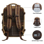 KAUKKO Canvas Travel Backpack, Personal Item Airline Approved, Carry On Backpack - kaukko