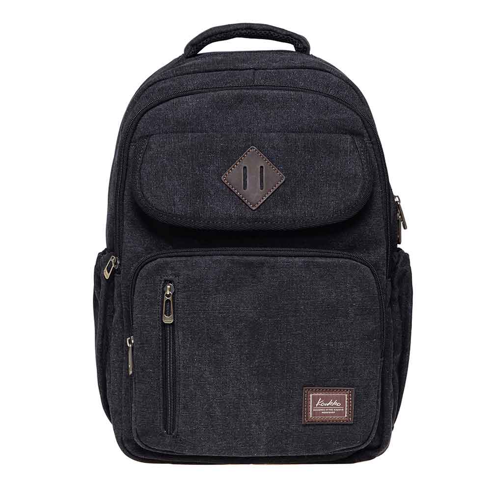 KAUKKO Casual Daypacks Multipurpose Backpacks, Outdoor Backpack, Travel Rucksack (17-BLACK) - kaukko