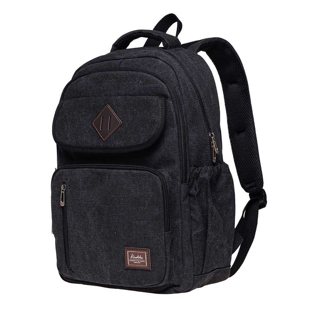 KAUKKO Casual Daypacks Multipurpose Backpacks, Outdoor Backpack, Travel Rucksack (17-BLACK) - kaukko
