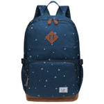 KAUKKO Elegant College School Backpack Women Daypacks, K1005-3 ( Blue / 17L ) - kaukko