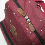 KAUKKO Elegant College School Backpack Women Daypacks, K1005-3 ( Red / 17L ) - kaukko