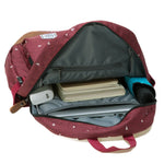 KAUKKO Elegant College School Backpack Women Daypacks, K1005-3 ( Red / 17L ) - kaukko