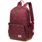 KAUKKO Elegant College School Backpack Women Daypacks, K1005-3 ( Red / 17L ) - kaukko
