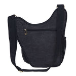 KAUKKO Mens Vintage Canvas Shoulder Messenger Bag Chest Leather Patchwork Messenger Bag - kaukko