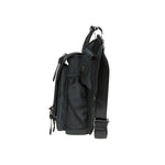 KAUKKO Mens Vintage Canvas Shoulder Messenger Bag Chest Leather Patchwork Messenger Bag FH03-2 ( Black ) - kaukko