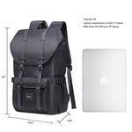 Travel Laptop Backpack, Outdoor Rucksack, School backpack Fits 15.6" Laptop(Black) - kaukko