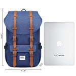 Travel Laptop Backpack, Outdoor Rucksack, School backpack Fits 15.6"(Blue) - kaukko